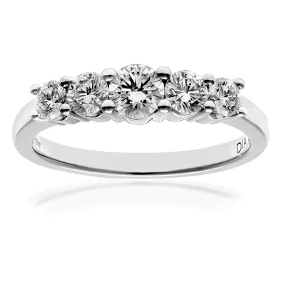 (N) Jewelco London Platinum stone Eternity Ring, IJ/I Certified Diamonds, Round Brilliant, 0.75c