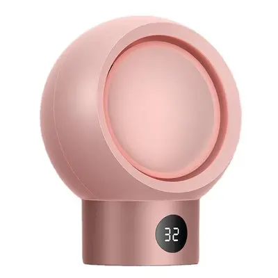 (Pink) Home Heater Small Desktop Electric Heater Household Mini Built-in Dump Switch