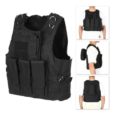 Outdoor Men's Molle Vest Modular Hunting Gear Carrier Adjustable Training CS Gaming Assault Plat