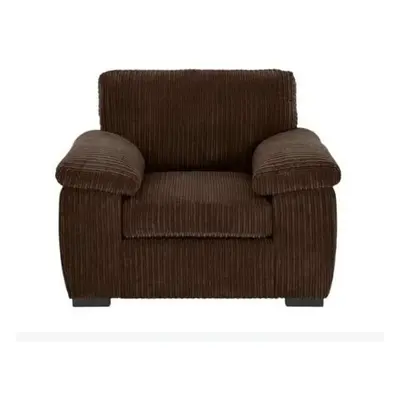 (1 Seater Sofa, Chocolate) Atrani Jumbo Cord Fabric Sofa