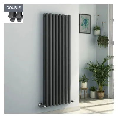 Voss x 545mm White Double Oval Tube Vertical Bathroom Toilet Home Radiator