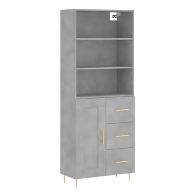 (concrete grey, wood door drawers) vidaXL Highboard Sideboard Cupboard Side Cabinet Sonoma Oak E