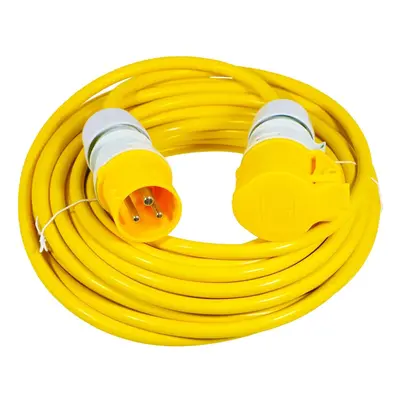 16A Extension Lead 14m 110V 2.5mm Heavy Duty Power Cable Cord 3-Pin 2P+E (Yellow)