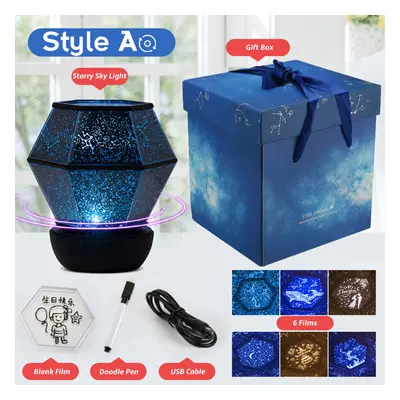 (Style A) Styles Colorful Starry Sky Light LED Projector Music Romantic Lamp Night Light