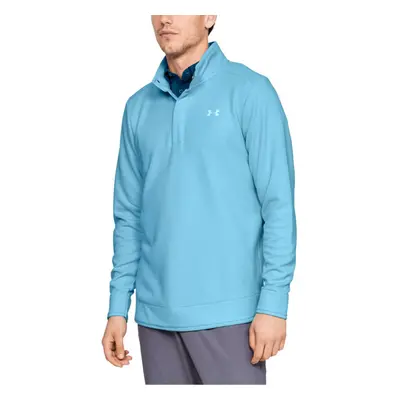 (M, Venetian Blue) Under Armour Mens Sweaterfleece Snap Mock Storm Water Repellent Sweater