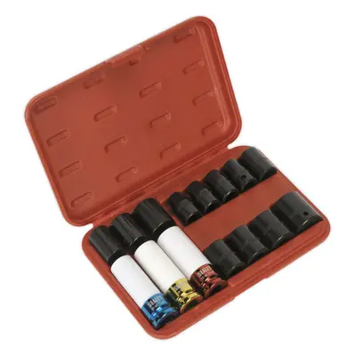 15 Piece PREMIUM Impact Socket & Wheel Nut Remover Set - 1/2" Sq Drive