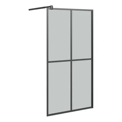 (black, x cm) vidaXL Walk-in Shower Wall with ESG Glass Bathroom Screen Shower Partition