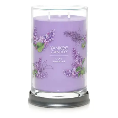 Yankee Candle Lilac Blossoms Scented, Signature 20oz Large Tumbler 2-Wick Candle, Over Hours of 