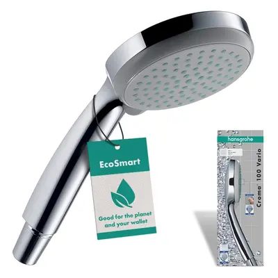 Croma - water-saving shower head l/min (EcoSmart), hand shower round ( mm) with sprays, with ant