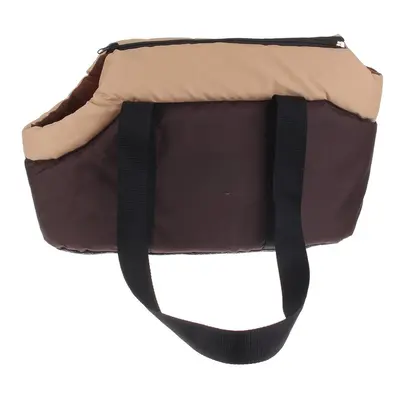 (Brown, L) Portable Pet Carrier Bag Handbag Shoulder Pouch For Puppy Cats Dogs