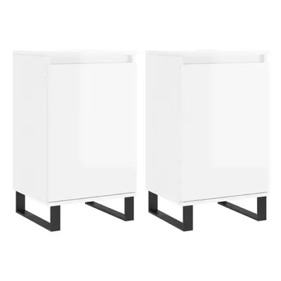 (high gloss white, pcs) vidaXL Sideboard Storage Side Cabinet Cupboards pcs White Engineered Woo