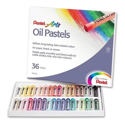 Pentel of America PENPHN36-3 Oil Pastels - Count - Box of