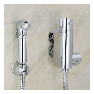 Bidet Douche Muslim Shattaf Spray Kit, Mini Thermostatic Bar Shower Mixer Valve