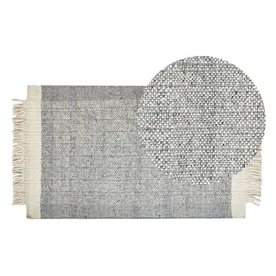 Wool Area Rug x cm Grey and Off-White TATLISU