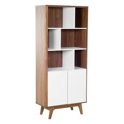 Bookcase COLUMBUS Brown/ White