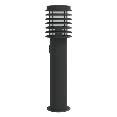 (black, pcs/ with outlet) vidaXL Outdoor Floor Lamp Standing Lamp Floor Light Black Stainless St