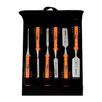 Bahco 424P-S6-PP 424-P Bevel Edge Chisel Set Piece in Pouch