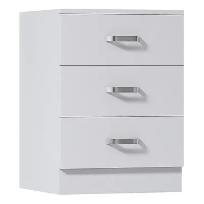 FWStyle Tunis Drawer Bedside Chest of Drawers Matt White