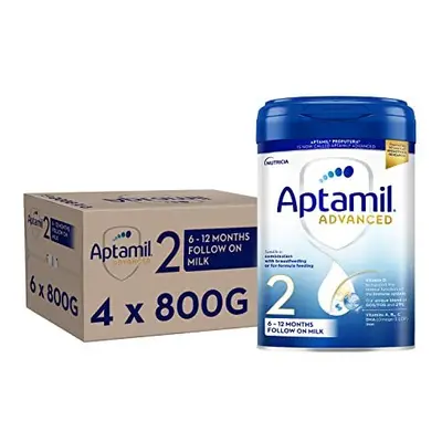 Aptamil Advanced Follow On Baby Milk Powder Formula, Months, 800g (Pack of 4)