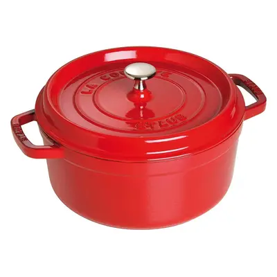 STAUB Cast Iron Round Cocotte, 24cm, Cherry