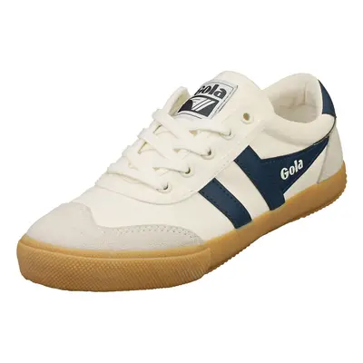 (8) Gola Badminton Womens Casual Trainers in Off White Navy