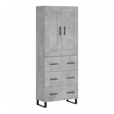 (concrete grey, drawers) vidaXL Highboard Sideboard Tall Storage Cabinet Side Cabinet Engineered