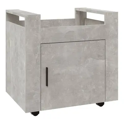 (Concrete grey) vidaXL Desk Trolley Engineered Wood Office Under Storage Trolley Multi Colours