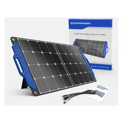 100W Portable Solar Panel Monocrystalline Solar Cells Foldable Suitcase Solar Charger Compatible