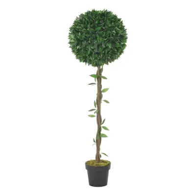 vidaXL Artificial Plant Bay Tree with Pot Green 130cm Realistic Fake Greenery