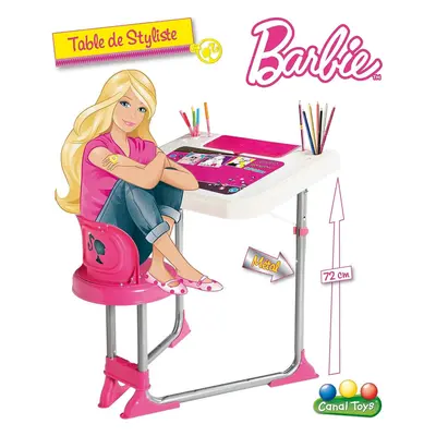 Barbie Princess Activity Creation Desk Table with Stool