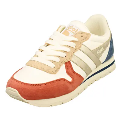 (5) Gola Daytona Quadrant Womens Fashion Trainers in Off White Gold