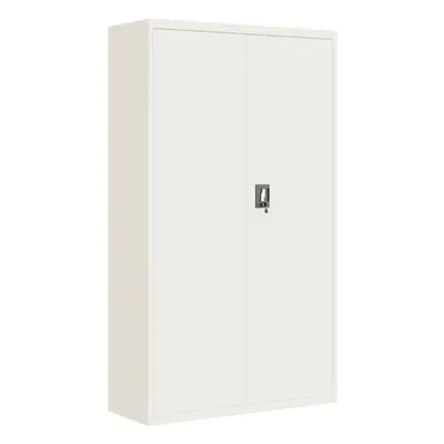 vidaXL File Cabinet Locking Office Storage Cabinet Filing Cabinet White Steel