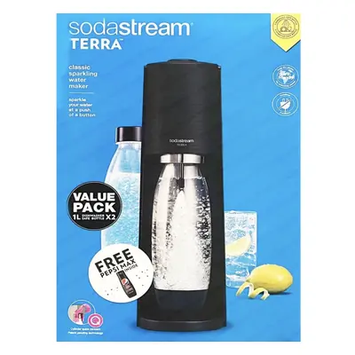 SodaStream Terra Sparkling Water Maker Machine with x 1L Bottle