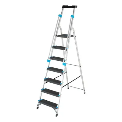 1.5m Platform Step Ladders Tread Anti Slip Steps & Tool Tray Aluminium