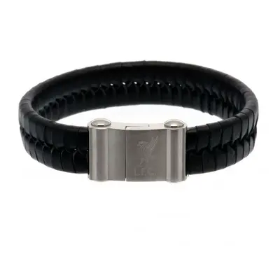 Liverpool FC Single Plait Leather Bracelet