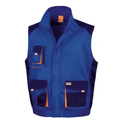 (4XL, Royal Blue/Navy Blue) Result Work-Guard Mens Lite Gilet