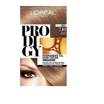 L'oreal Paris Prodigy Permanent Oil Hair Color 7.1 Silver Kit