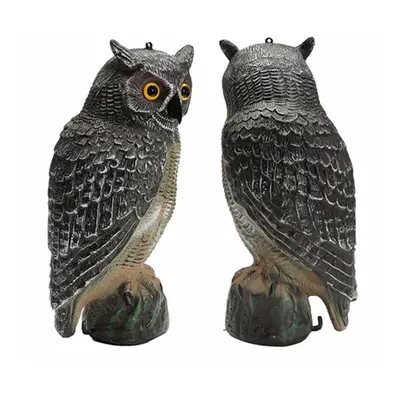 Outdoor Hunting Large Realistic Owl Decoy Straight Head Pest Control Crow Garden Yards Scarer Sc