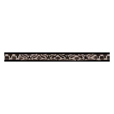 Jewelco London Ladies Sterling Silver Oxidised Brushed Box Link Byzantine Bracelet 5mm - GVB469