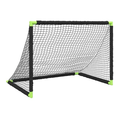 vidaXL Kids' Football Goal Foldable Football Net Garden Soccer Goal Black