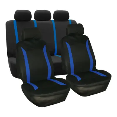 (Blue Black - Pcs) 4/9PCS Universal Protectors Full Set Auto Seat Covers Pad For Car Truck SUV