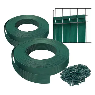 VOUNOT PVC Privacy Strips Garden Privacy Fence Screen 150m x 4.7cm with Clips, Green