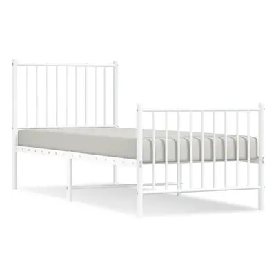 (207 x 84.5 x 90.5 cm, with headboard & footboard) vidaXL Metal Bed Frame Bedroom Bedstead Bed B