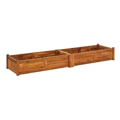 vidaXL Garden Raised Bed Acacia Wood 200x50x25cm Vegetable Flower Pot Bed