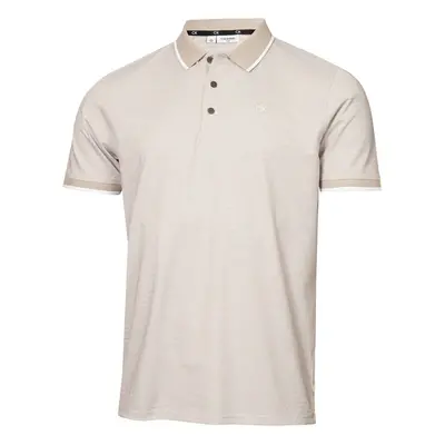 (S, Pale Silver Marl) Calvin Klein Mens Sudbury UV Protection Sustainable Golf Polo Shirt