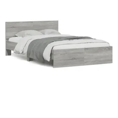 (grey sonoma, x cm) vidaXL Bed Frame with Headboard Bedroom Bed Base Mattress Foundation Bedstea