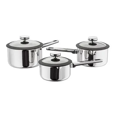 Stellar Stay Cool Piece Draining Saucepan Set