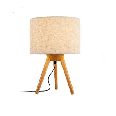 (UK Plug) American LED Creative Personality Bedroom Bedside Wooden Table Lights Nordic Wooden Ar