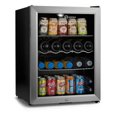 Subcold Super65 LED Mini Fridge | 65L Drinks Fridge - Silver