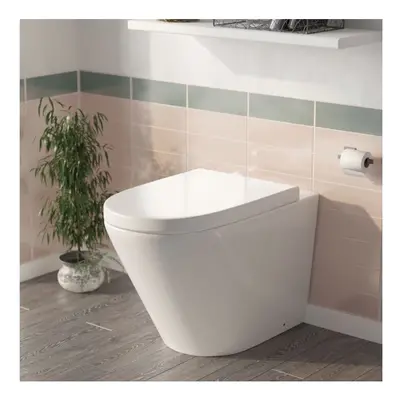 Nox Bathroom Close Coupled WC Toilet Pan Soft Close Slim Seat and Cistern